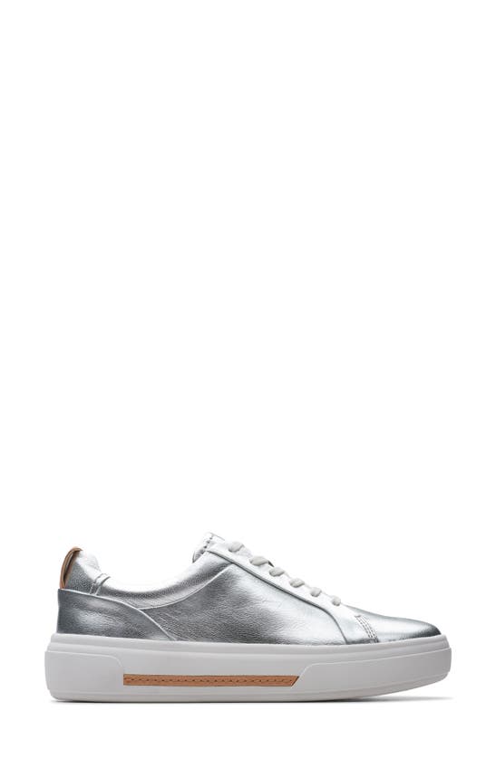 Clarks Hollyhock Walk Sneaker In Silver Leather