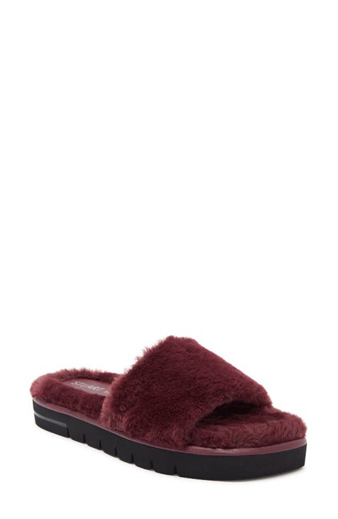 Elodie Chill Faux Fur Slide Sandal (Women)