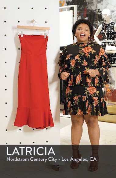 bb dakota bonded crepe strapless dress