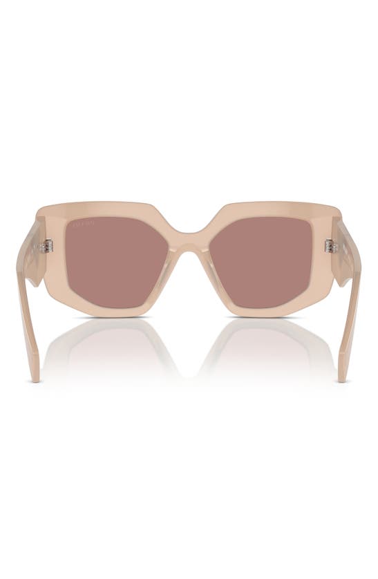 Shop Prada 50mm Geometric Sunglasses In Lite Brown
