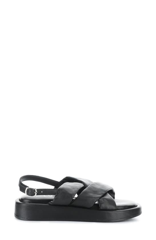 Shop Bos. & Co. Blitz Slingback Platform Sandal In Black Leather
