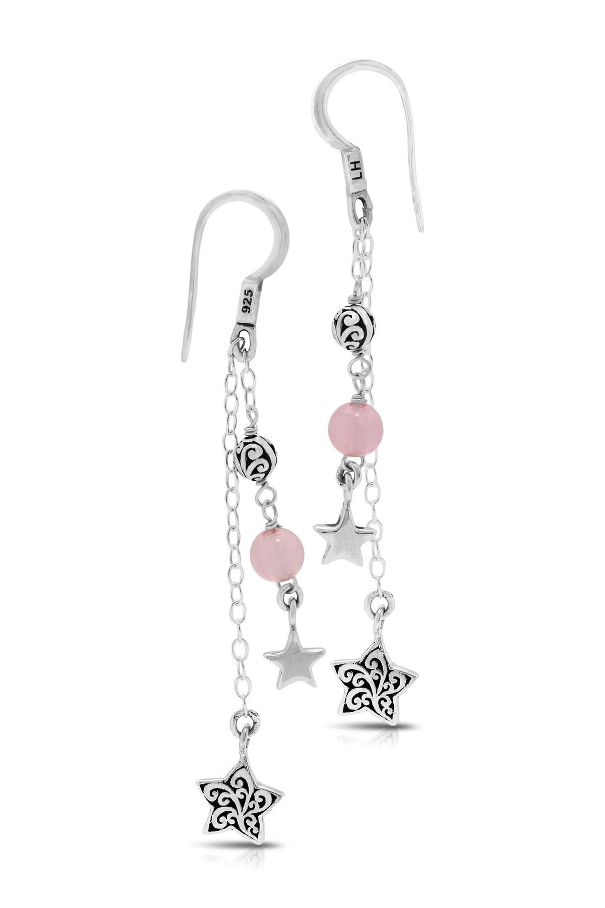 Lois Hill Sterling Silver Rose Quartz Beaded Star Drop Earrings Nordstrom Rack
