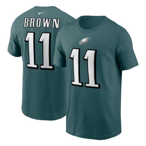 Men's Nike A. J. Brown Black Philadelphia Eagles Player Name & Number T-Shirt