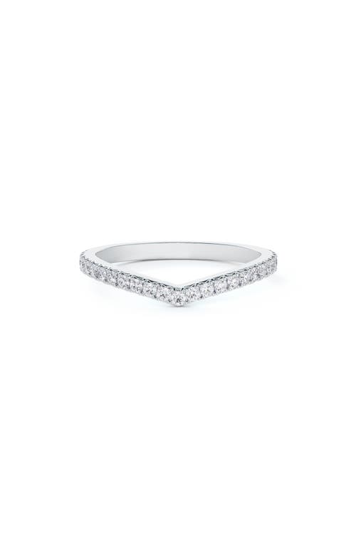 De Beers Forevermark Curved French Pavé Diamond Band in Platinum