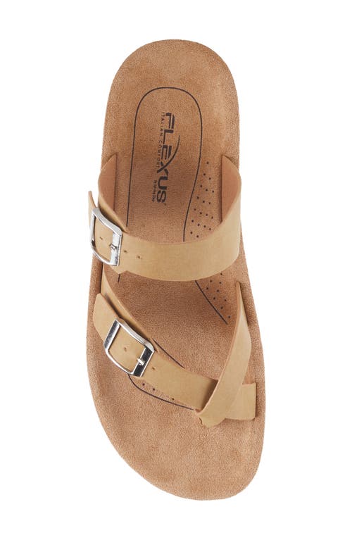 Shop Flexus By Spring Step Bayside Wedge Slide Sandal In Tan