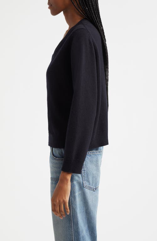 Shop Nili Lotan Priya Cashmere V-neck Sweater In Dark Navy