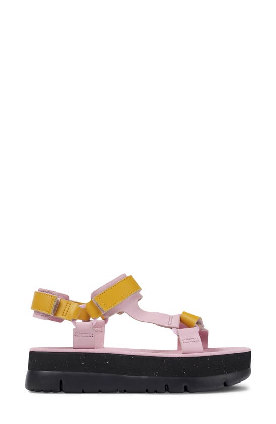 Shop Camper Oruga Platform Sandal In Pink Multi