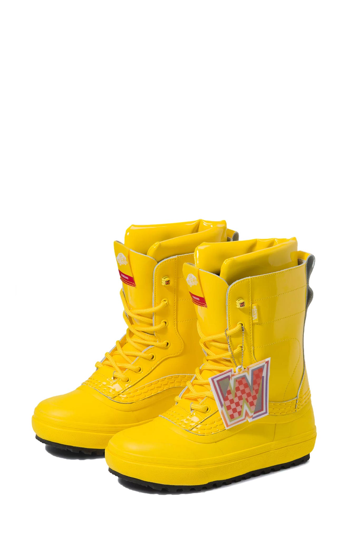 yellow designer boots