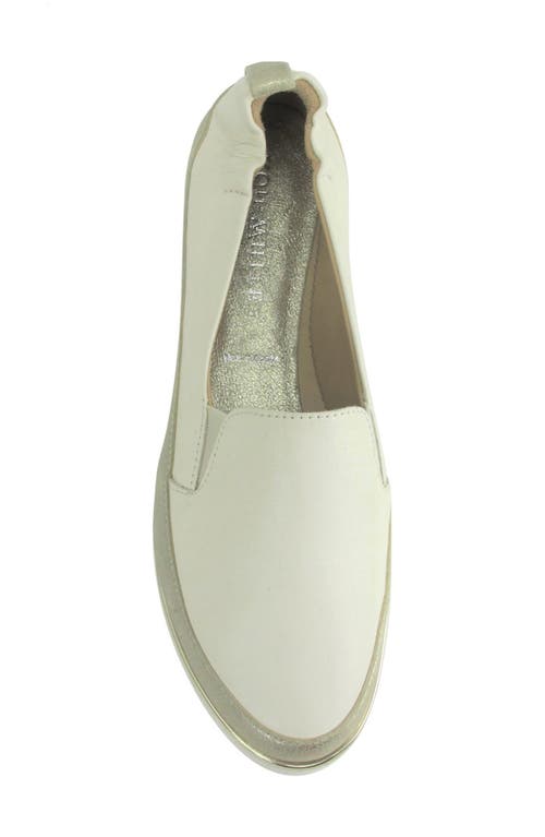 Ron White Nelleca Metallic Napa Demi-wedge Sneakers In Ice/platino