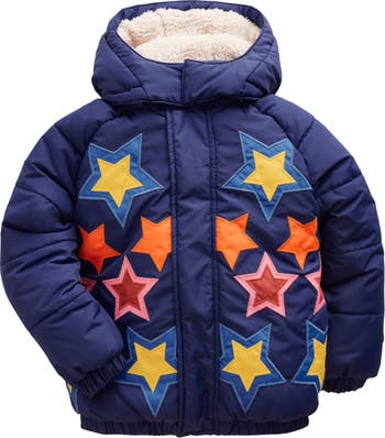 Logo appliqué detachable hood puffer 2024 coat