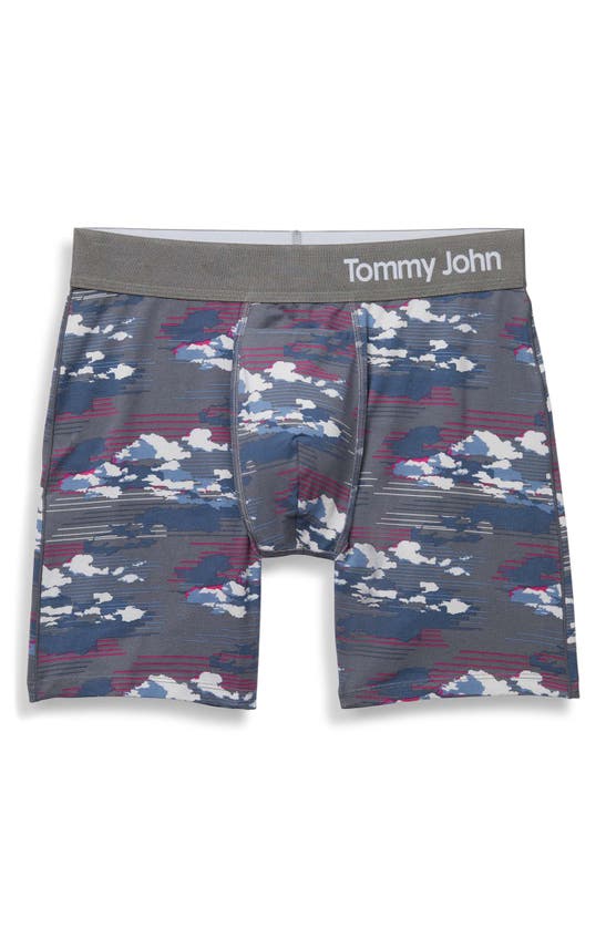 Shop Tommy John Cool Cotton Blend Boxer Briefs In Quiet Shade Cloudscape