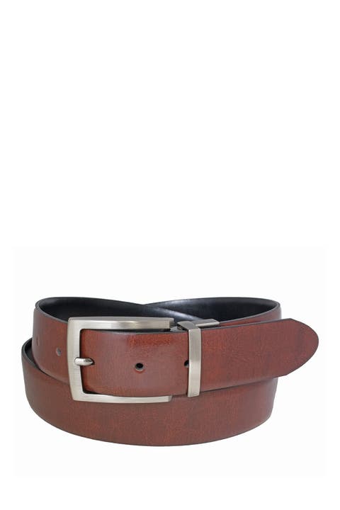 Bosca Castela Leather Belt in Dk Brown at Nordstrom, Size 42