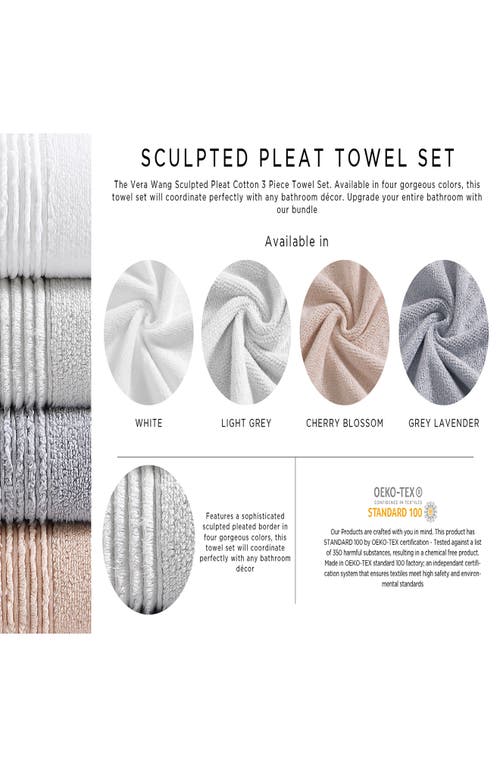 Vera Wang Sculpted Pleat 6-piece Bath Towel, Hand Towel & Washcloth Set In White