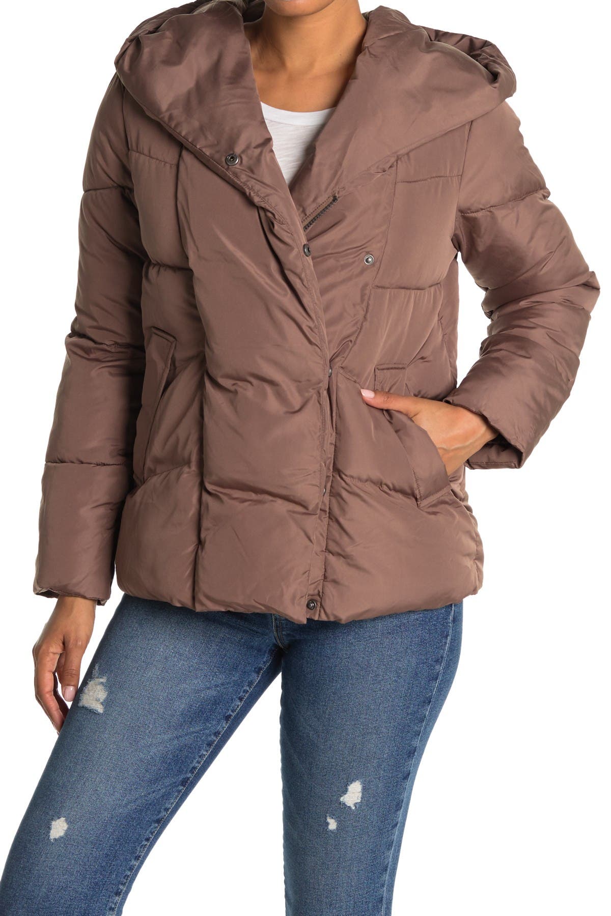 Lucky Brand Missy Short Puffer Jacket 