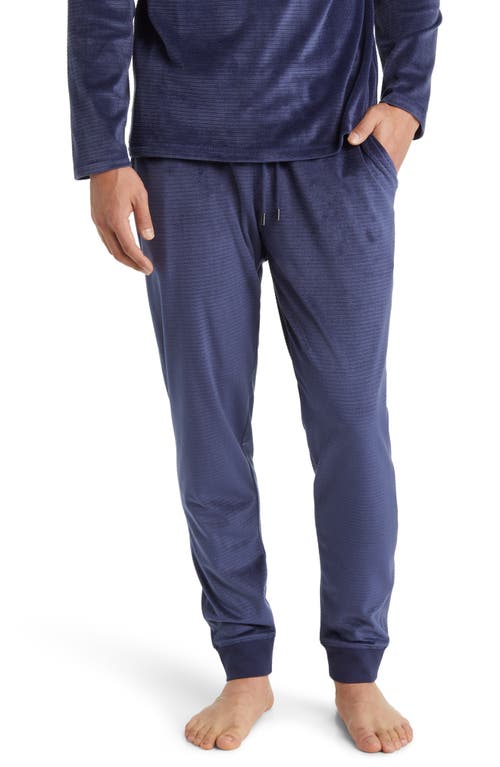 Chainlink Velour Jogger Pajama Pants in Navy