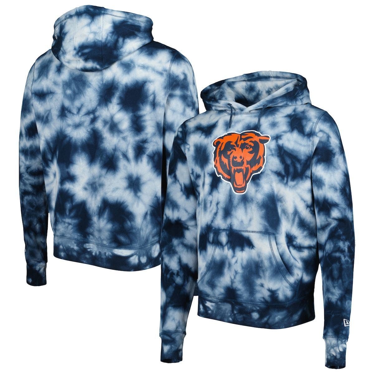New Era Men's New Era Navy Chicago Bears Team TieDye Pullover Hoodie