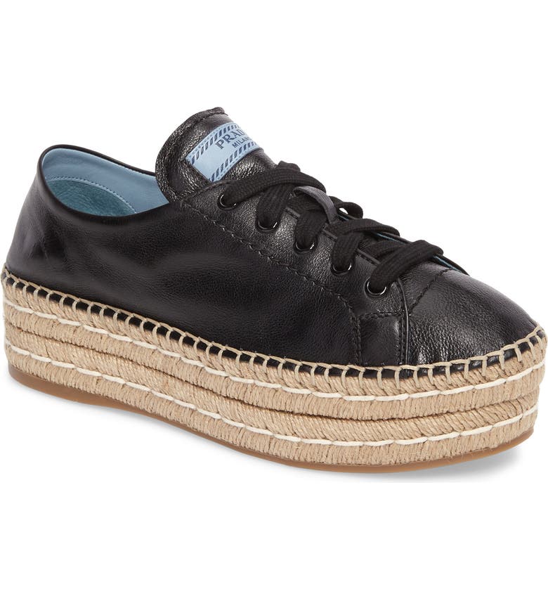 Prada Flatform Espadrille Sneaker (Women) | Nordstrom