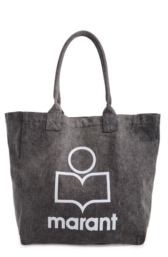 Isabel Marant Yenky Logo Canvas Tote In Grey