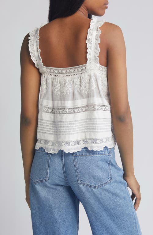Loveshackfancy Sully Lace Sleeveless Top In White