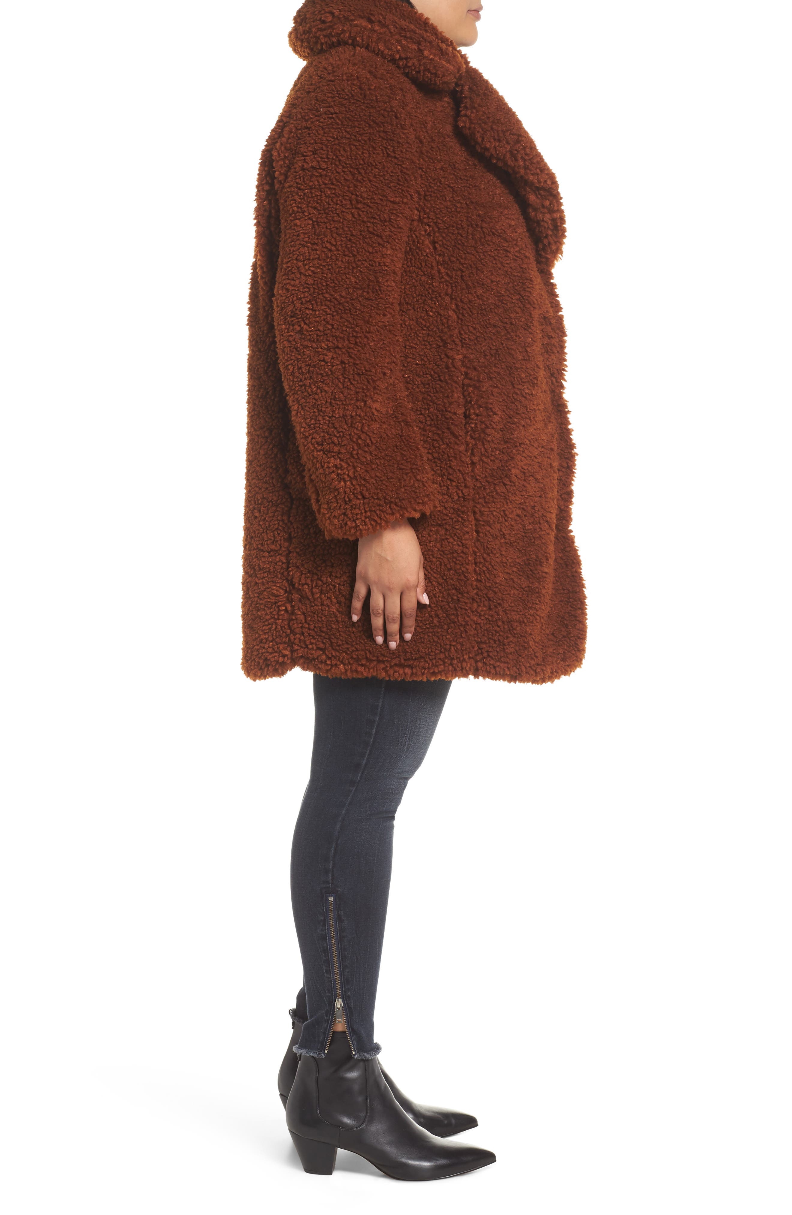 kensie faux shearling coat