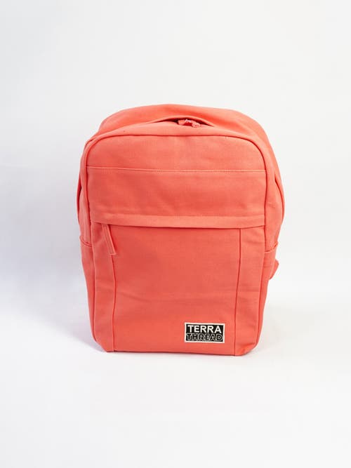 Terra Thread Organic Cotton Backpack In Coral Pink