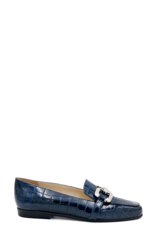 Amalfi By Rangoni Olimpo Bit Loafer In Blue Profondo Caimano Print