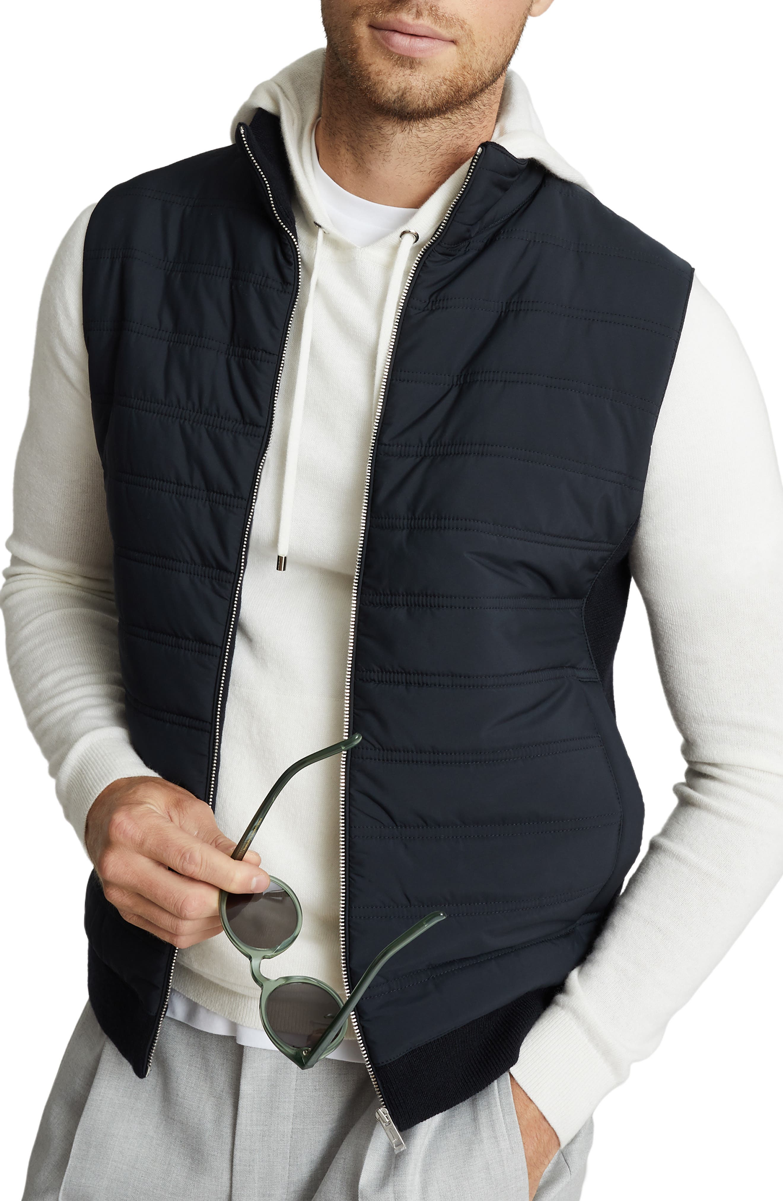 mens black vest jacket