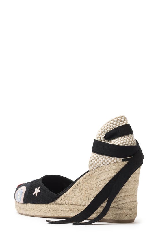 Jon Josef Tabarca Espadrille Wedge Sandal In Black Combo | ModeSens