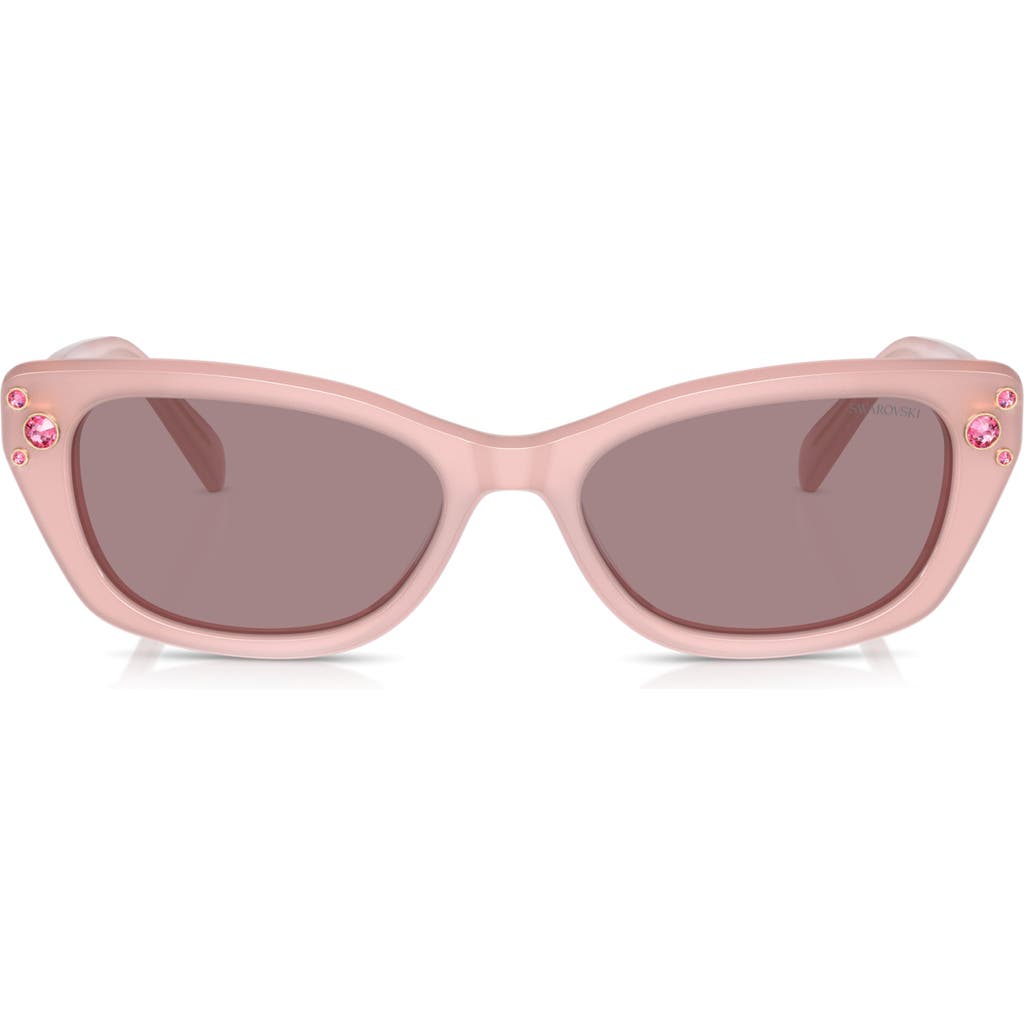 Swarovski 54mm Pillow Sunglasses In Pink