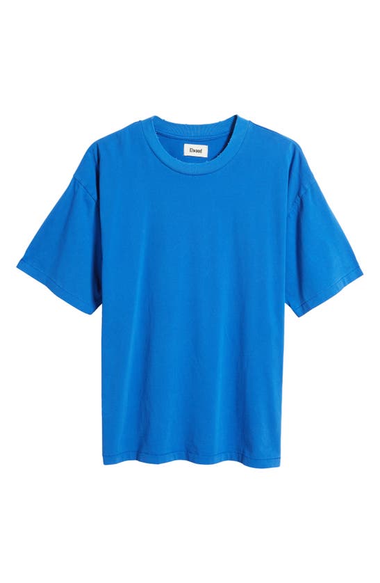 Shop Elwood Core Oversize Organic Cotton Jersey T-shirt In Vintage Cobalt