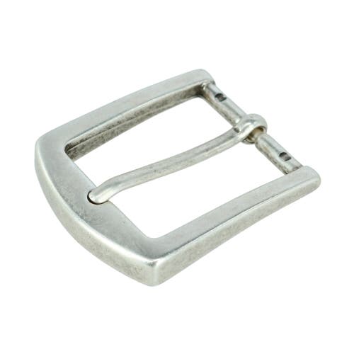 Trafalgar 32mm Square Bubble Edge Solid Brass Harness Belt Buckle In Antique Silver