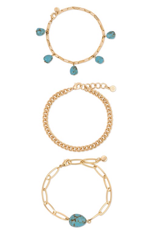 Ettika The Power Of 3 Set Of 3 Bracelets In Turquoise