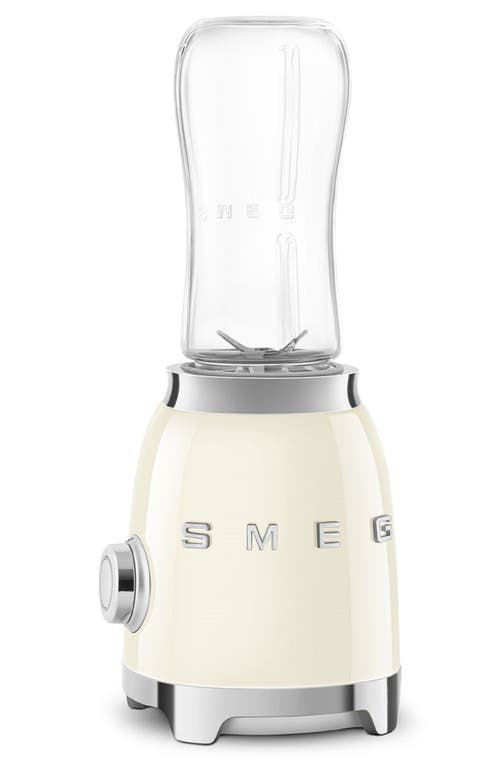 Shop Smeg Personal Blender & Bottle To Go Set In Cream