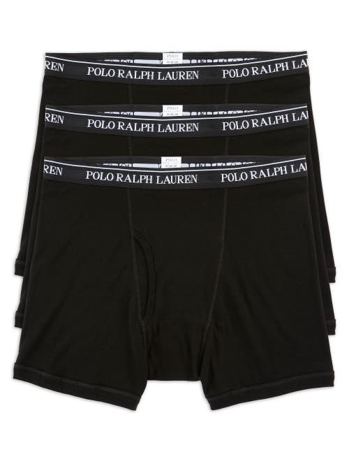 Shop Polo Ralph Lauren 3-pk Boxer Briefs In Black