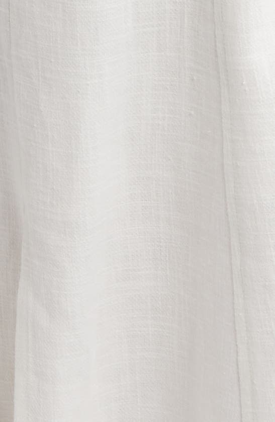 Shop Du Paradis Sleeveless Linen Midi Dress In White Linen