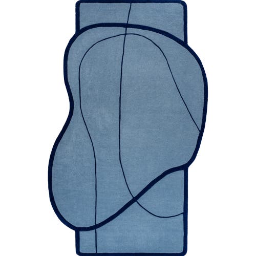 JONATHAN Y JONATHAN Y MOSAIC COASTAL GEOMETRIC BORDER HANDWOVEN WOOL AREA RUG