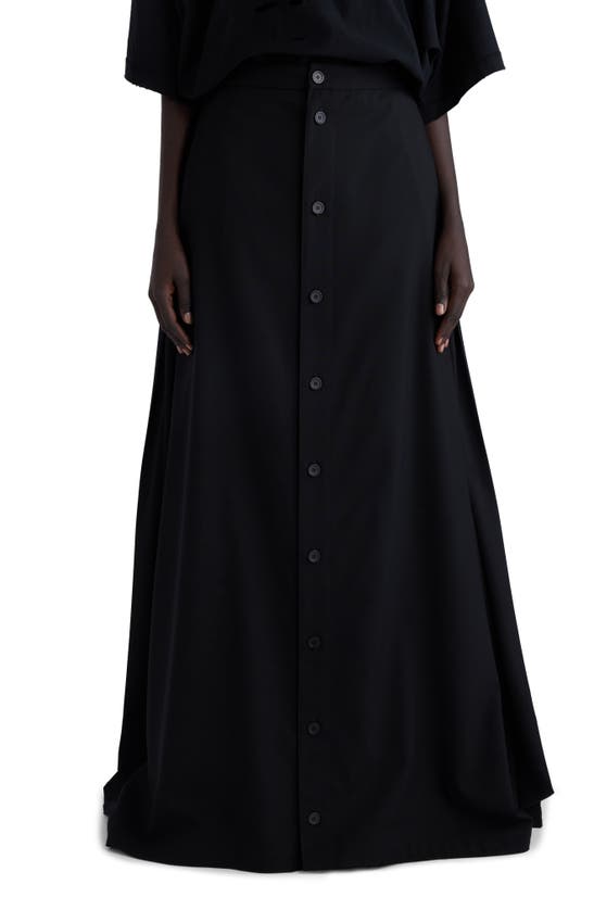 Balenciaga Hybrid Maxi Skirt Wool Barathea Pants In Black