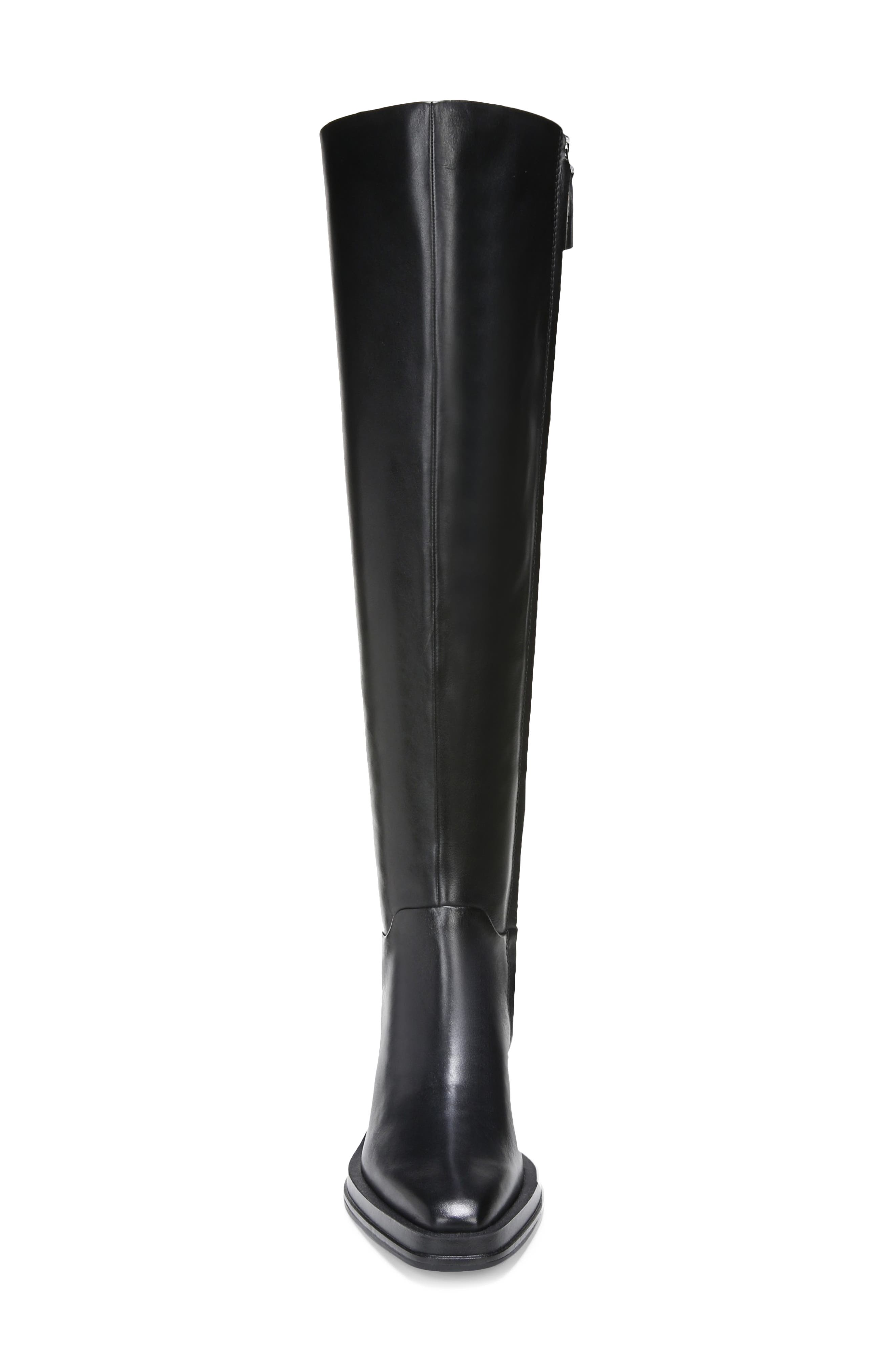 slouchy knee high leather boots