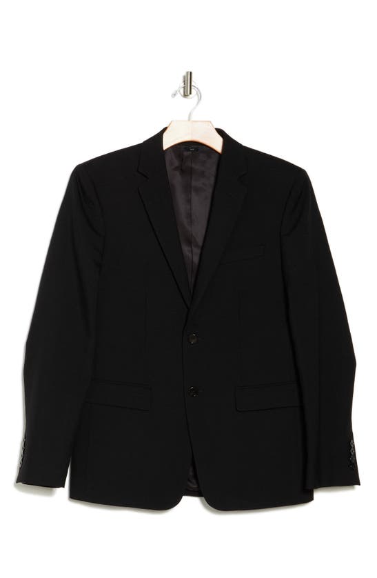 Theory Morton Canvas Wool Blend Blazer In Black
