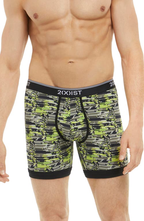 2(x)ist Assorted 3-Pack No-Show Stretch Boxer Briefs in Techy Camo/capulet Olive