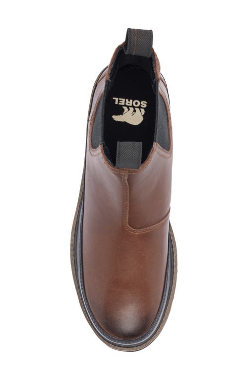 Sorel Slabtown 62 Waterproof Chelsea Boot In Tobacco/black