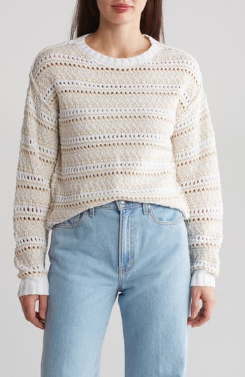 Shop By Design May Tonal Sweater In Bright White/almond Milk