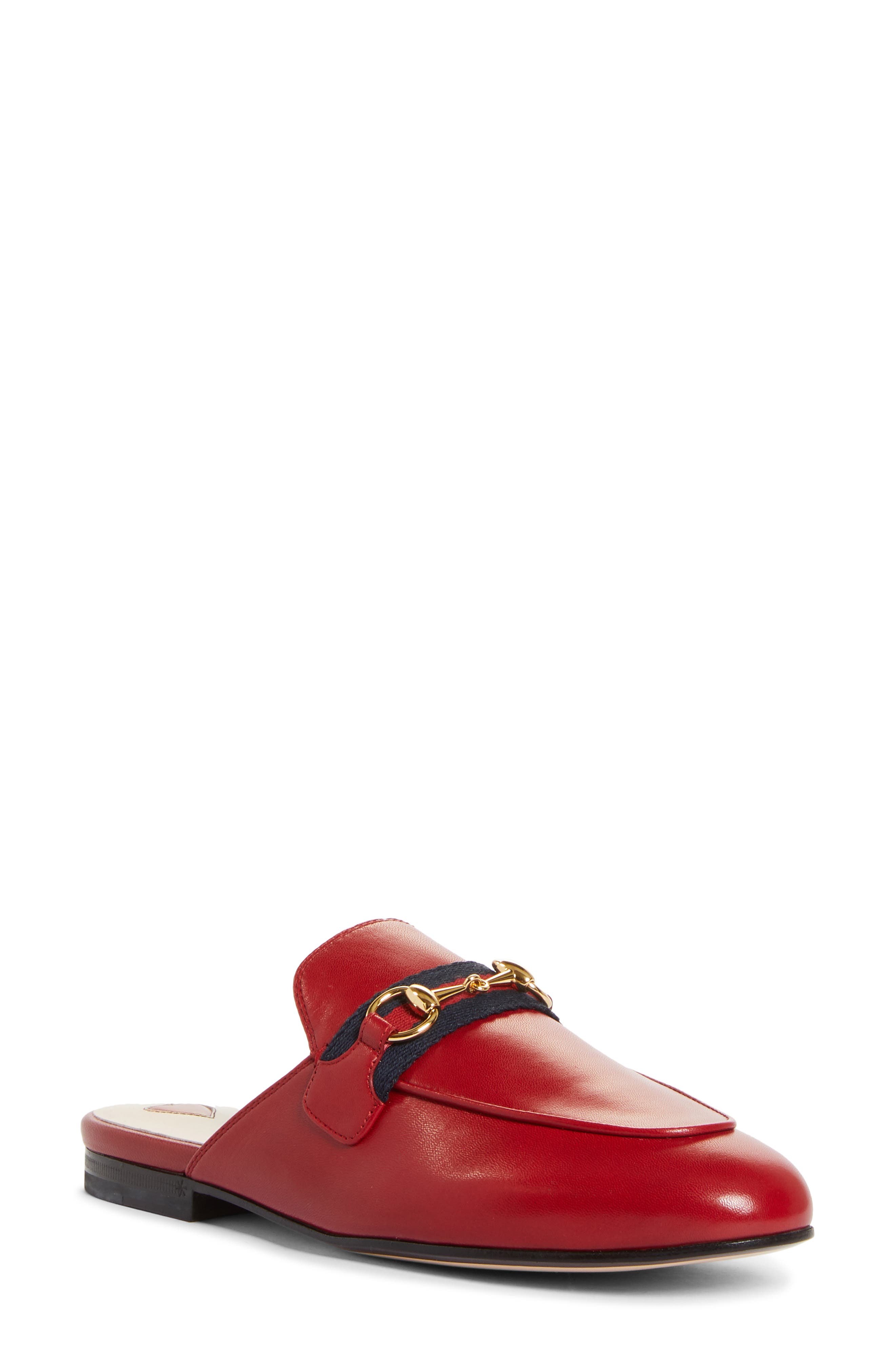 red designer flats