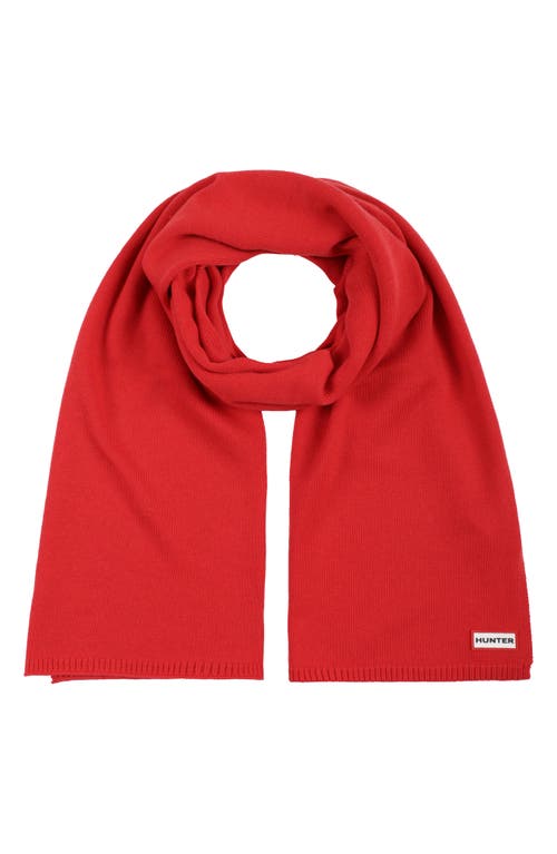 Play Essential Recycled Polyester Blend Scarf in Logo Red