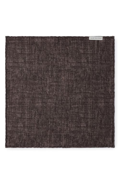 Jack Victor Anwoth Reversible Silk Pocket Square In Brown