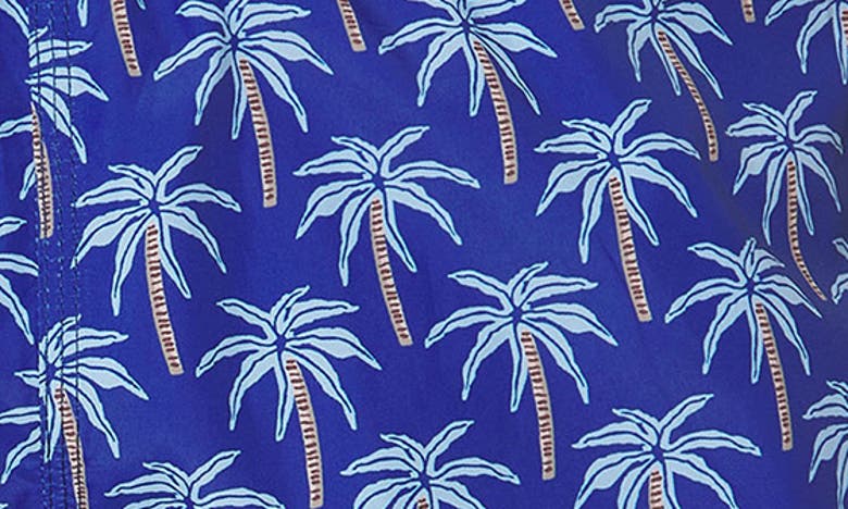 Shop Slate & Stone Cabo Swim Trunks In Blue Palm Tree