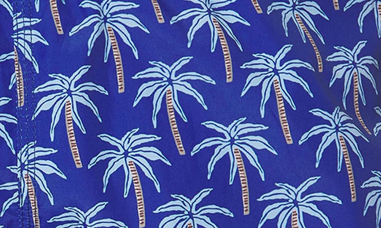Slate & Stone Cabo Swim Trunks In Blue Palm Tree