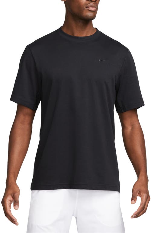 Shop Nike Primary Training Dri-fit Short Sleeve T-shirt In Black/black