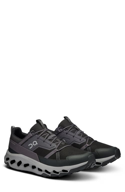 On Cloudhoriz Hiking Shoe In Black/alloy