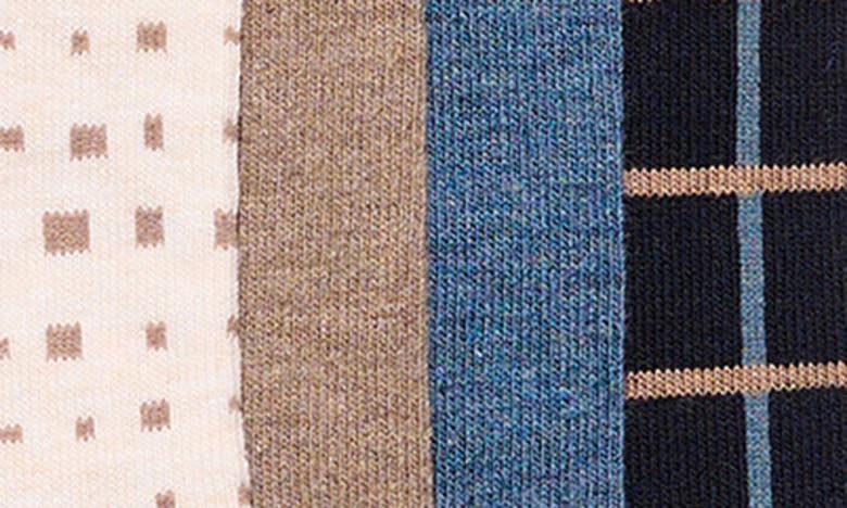 Shop Calvin Klein Assorted 4-pack Dress Socks In Beige Assorted